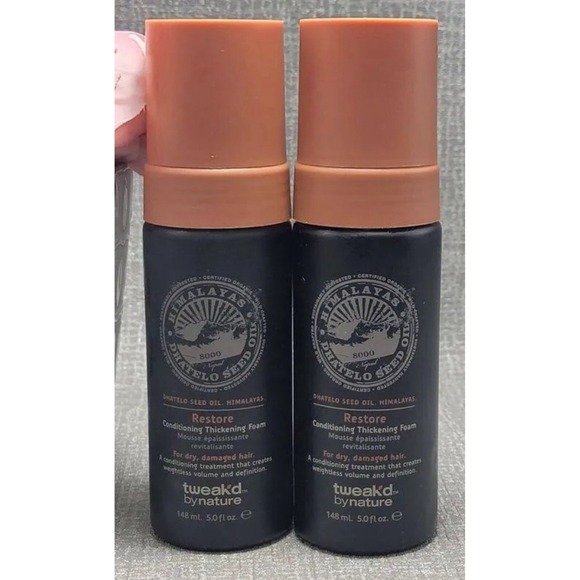 Tweak'd by Nature Dhatelo Lot Of 2 Conditioning Thickening Foam New - Picture 1 of 7